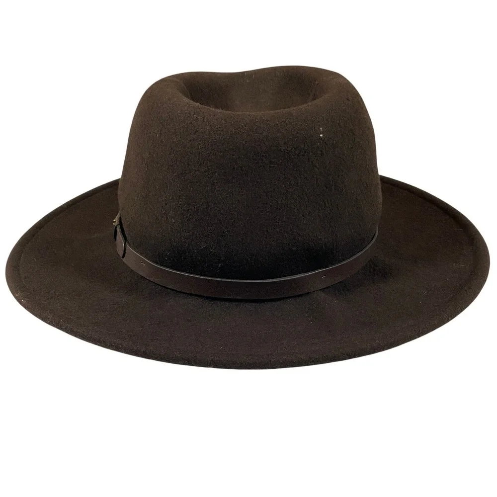 Stetson Crushable Wool Fedora Hat Brown Water Repellent Large Made in USA - Picture 12 of 13